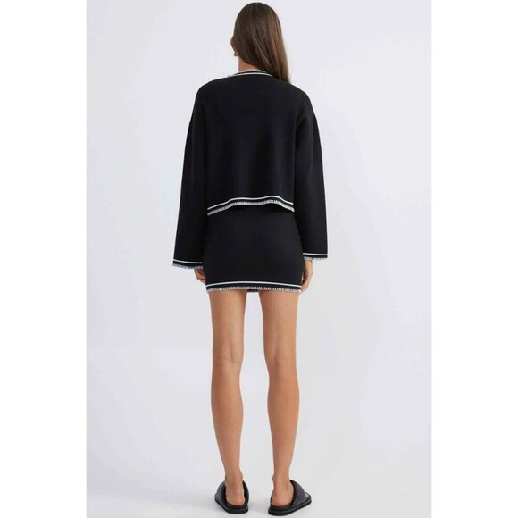 SNDYS Daphne Cardigan in Black Medium New Womens Knit Sweater Jacket - Picture 13 of 14